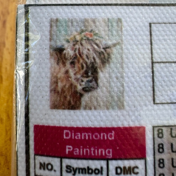 Diamond Painting Lot. Cow Wall Decor NWT Including Extra Rhinestones. - Picture 6 of 14